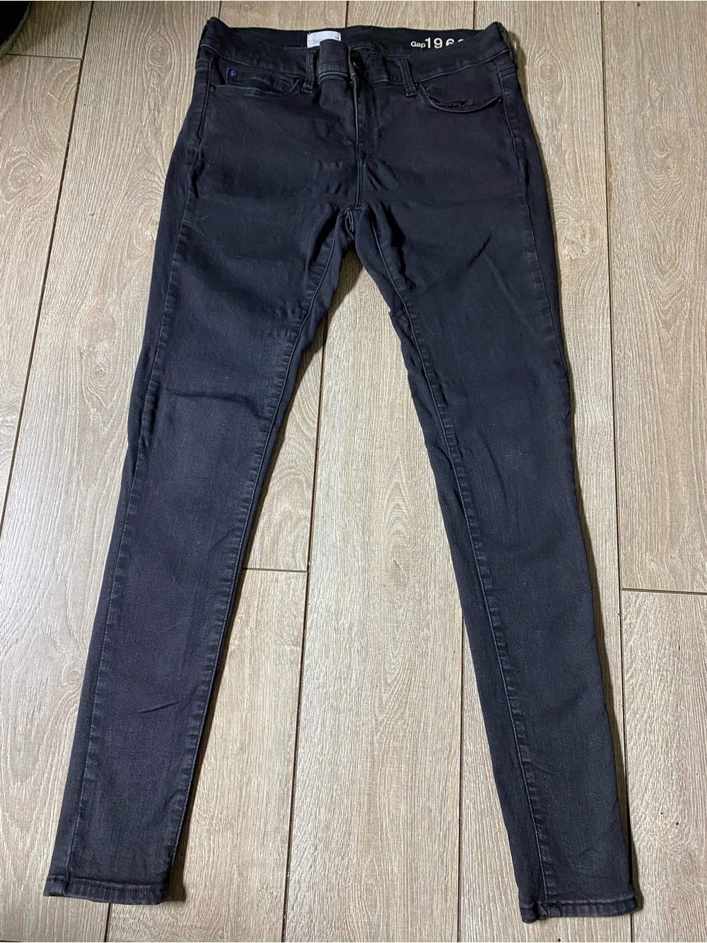 GAP 1969 Women's Black True Skinny Stretch Denim Legging Jeans Sz M